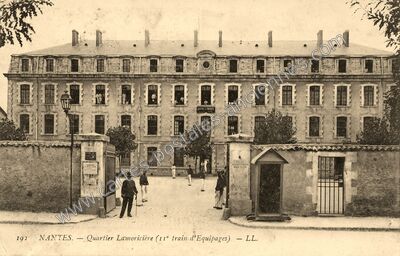 Carte postale ancienne Quartier Lamoricière (11° train d'Equipages) — Nantes (Loire-Atlantique)