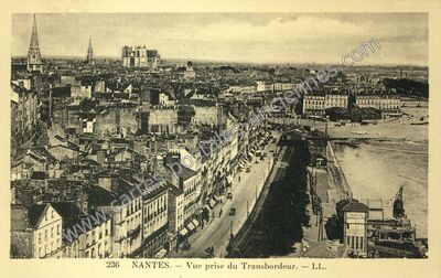 Carte postale ancienne Vue prise du Transbordeur — Nantes (Loire-Atlantique)