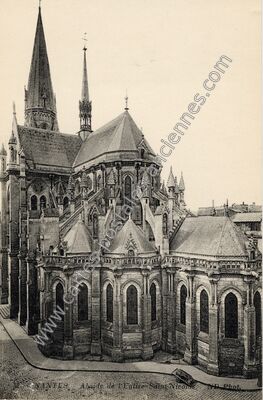 Carte postale ancienne Abside de l'Eglise Saint-Nicolas — Nantes (Loire-Atlantique)