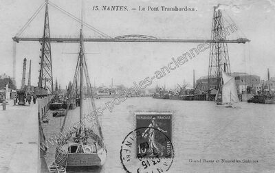 Carte postale ancienne Le Pont Transbordeur — Nantes (Loire-Atlantique)