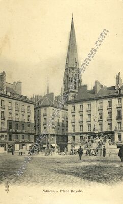 Carte postale ancienne Place Royale — Nantes (Loire-Atlantique)