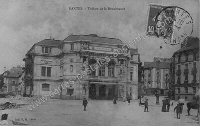 Carte postale ancienne Théâtre de la Renaissance — Nantes (Loire-Atlantique)