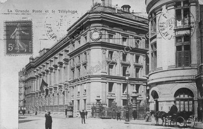 Carte postale ancienne La Grande Poste et le Téléphone — Nantes (Loire-Atlantique)