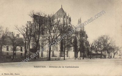 Carte postale ancienne Abside de la Cathédrale — Nantes (Loire-Atlantique)