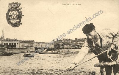 Carte postale ancienne La Loire — Nantes (Loire-Atlantique)