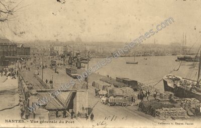 Carte postale ancienne Vue générale du Port — Nantes (Loire-Atlantique)