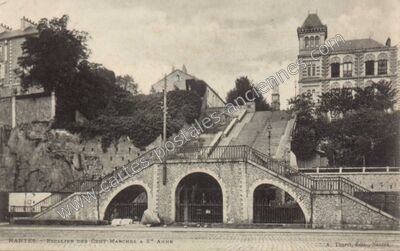 Carte postale ancienne Escalier des Cent-Marches à Ste-Anne — Nantes (Loire-Atlantique)