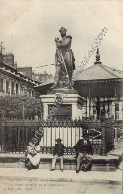 Carte postale ancienne Statue de Cambronne — Nantes (Loire-Atlantique)