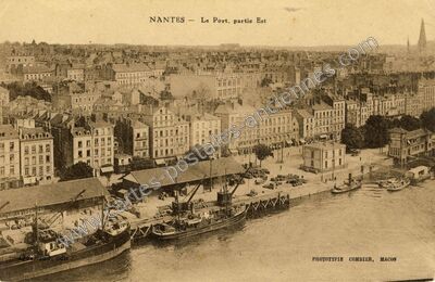 Carte postale ancienne Le Port, partie Est — Nantes (Loire-Atlantique)