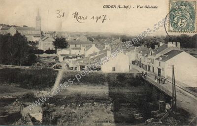 Carte postale ancienne Vue Générale — Oudon (Loire-Atlantique)