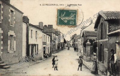 Carte postale ancienne La Grande Rue — Le Pellerin (Loire-Atlantique)