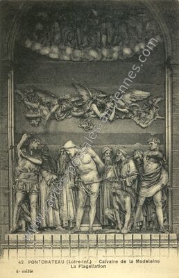 Carte postale ancienne Calvaire de la Madeleine, La Flagellation — Pontchâteau (Loire-Atlantique)