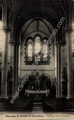 Carte postale ancienne Pèlerinage du Calvaire - Intérieur de la Chapelle — Pontchâteau (Loire-Atlantique)