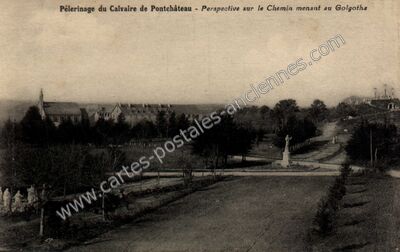 Carte postale ancienne Pèlerinage du Calvaire - Perspective sur le Chemin menant au Golgotha — Pontchâteau (Loire-Atlantique)