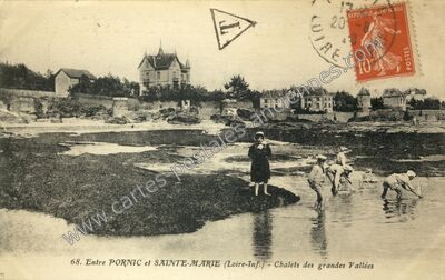 Carte postale ancienne Les Grandes Vallees — Pornic (Loire-Atlantique)
