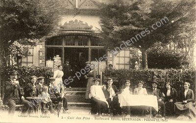 Carte postale ancienne Café des Pins — Pornic (Loire-Atlantique)