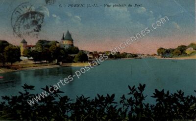 Carte postale ancienne Vue générale du Port — Pornic (Loire-Atlantique)