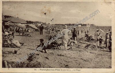 Carte postale ancienne La Plage — Pornichet (Loire-Atlantique)