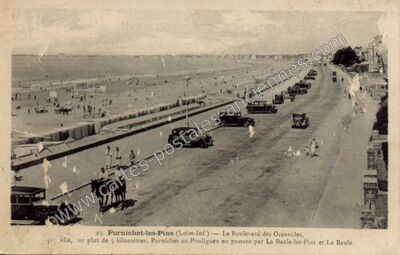 Carte postale ancienne Le Boulevard des Océanides — Pornichet (Loire-Atlantique)