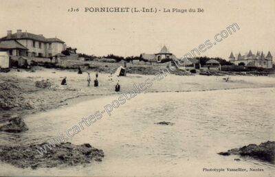 Carte postale ancienne La Plage du Bé — Pornichet (Loire-Atlantique)