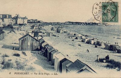 Carte postale ancienne Vue de la Plage — Pornichet (Loire-Atlantique)