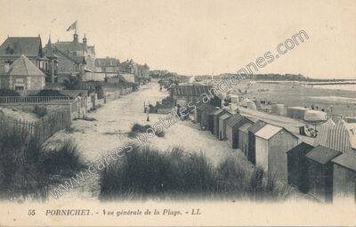 Carte postale ancienne Vue générale de la Plage — Pornichet (Loire-Atlantique)