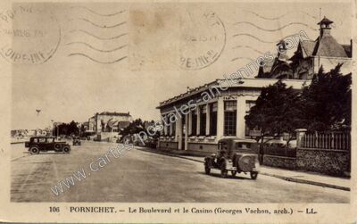Carte postale ancienne Le Boulevard et le Casino — Pornichet (Loire-Atlantique)