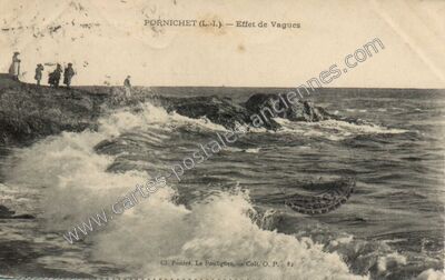 Carte postale ancienne Effet de Vagues — Pornichet (Loire-Atlantique)