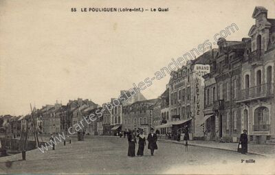 Carte postale ancienne Le Quai — Le Pouliguen (Loire-Atlantique)