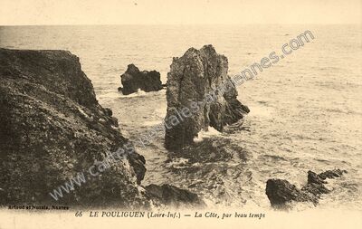 Carte postale ancienne La Côte, par beau temps — Le Pouliguen (Loire-Atlantique)
