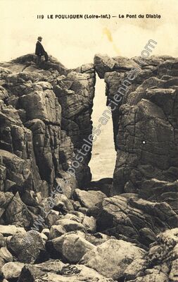 Carte postale ancienne Le Pont du Diable — Le Pouliguen (Loire-Atlantique)