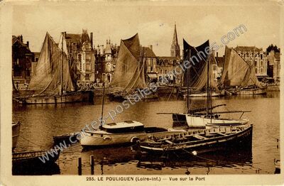 Carte postale ancienne Vue sur le Port — Le Pouliguen (Loire-Atlantique)