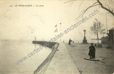 Carte postale ancienne La Jetée — Le Pouliguen (Loire-Atlantique)