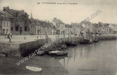 Carte postale ancienne Les Quais — Le Pouliguen (Loire-Atlantique)