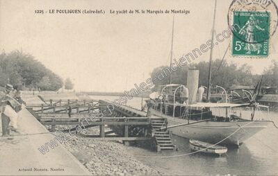 Carte postale ancienne Le yacht de M. le Marquis de Montaigu — Le Pouliguen (Loire-Atlantique)