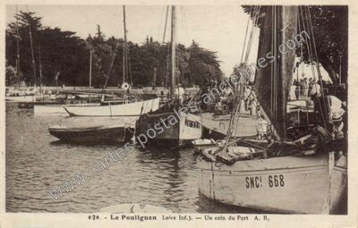 Carte postale ancienne Un coin du Port — Le Pouliguen (Loire-Atlantique)