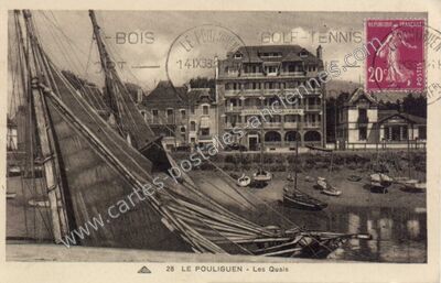 Carte postale ancienne Les Quais — Le Pouliguen (Loire-Atlantique)