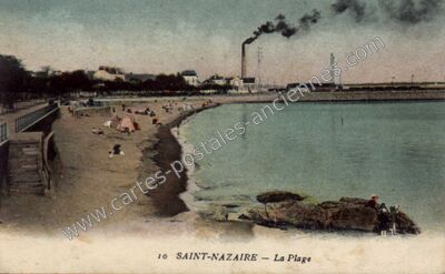Carte postale ancienne La Plage — Saint-Nazaire (Loire-Atlantique)