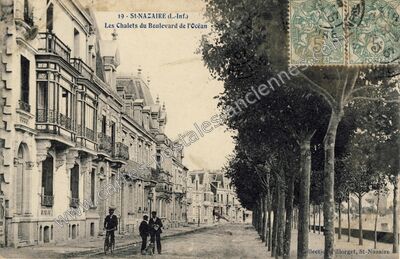 Carte postale ancienne Les Chalets du Boulevard de l'Océan — Saint-Nazaire (Loire-Atlantique)