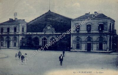 Carte postale ancienne La Gare — Saint-Nazaire (Loire-Atlantique)