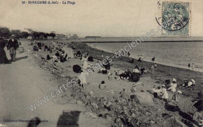Carte postale ancienne La Plage — Saint-Nazaire (Loire-Atlantique)