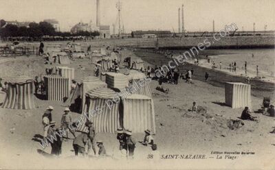 Carte postale ancienne La Plage — Saint-Nazaire (Loire-Atlantique)