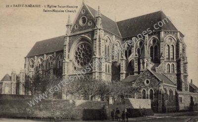 Carte postale ancienne L'Eglise Saint-Nazaire — Saint-Nazaire (Loire-Atlantique)