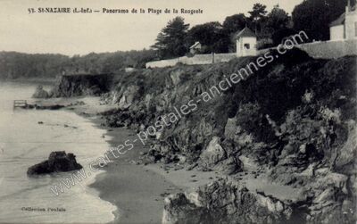 Carte postale ancienne Panorama de la Plage de la Rougeole — Saint-Nazaire (Loire-Atlantique)