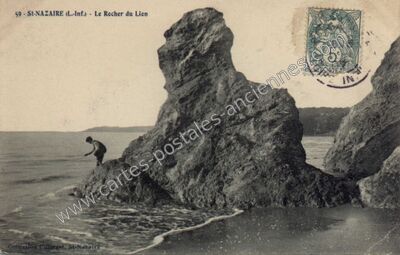 Carte postale ancienne Le Rocher du Lion — Saint-Nazaire (Loire-Atlantique)