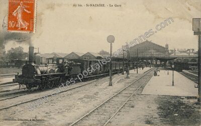Carte postale ancienne La Gare — Saint-Nazaire (Loire-Atlantique)
