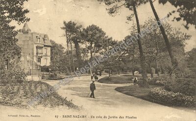 Carte postale ancienne Un coin du Jardin des Plantes — Saint-Nazaire (Loire-Atlantique)