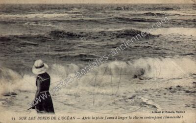 Carte postale ancienne Sur les bords de l'océan — Saint-Nazaire (Loire-Atlantique)