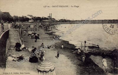 Carte postale ancienne La Plage — Saint-Nazaire (Loire-Atlantique)