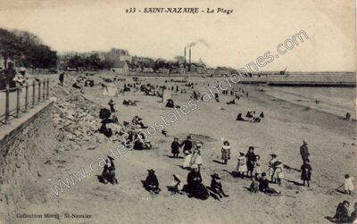 Carte postale ancienne La Plage — Saint-Nazaire (Loire-Atlantique)